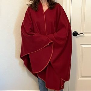 Vintage Loro Piana burgundy 100% cashmere wrap